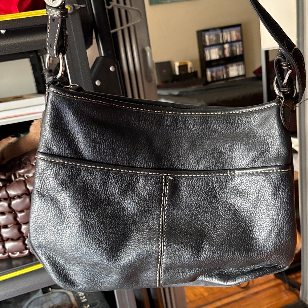 Black Leather Shoulder Bag